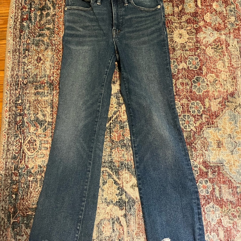 Madewell Cali Boot Cut Fray Jeans
